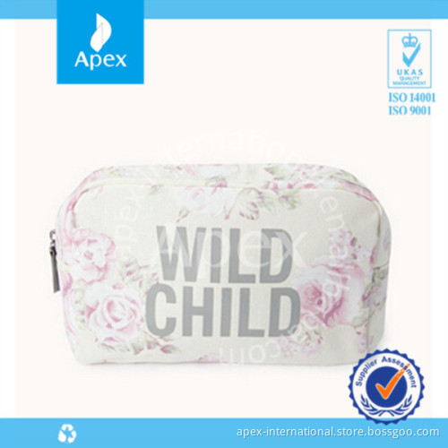 Printed travel ladies cosmetic make up bag